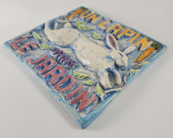 Un Lapin Dans Le Jardin 6x6 Ceramic Tile